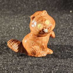 Vintage 1970s Ceramic Beaver Figurine by Duncan Enterprises. Rare Find!