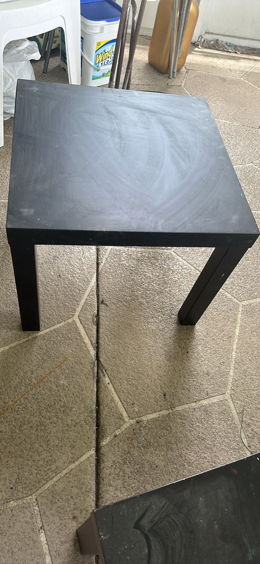 IKEA BLACK SIDE TABLES (2)