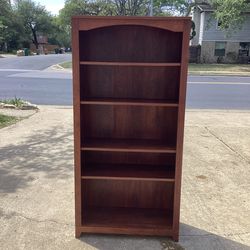 5-Tier Bookshelf.Dimensions are:28-1/2”W—13-1/4”D—58-3/4”H.
