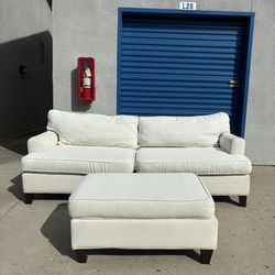 Living Spaces couch with ottoman 🛻Delivery Available🛻