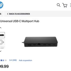 Hp universal usb-c 7 multiport hub, Asking $50