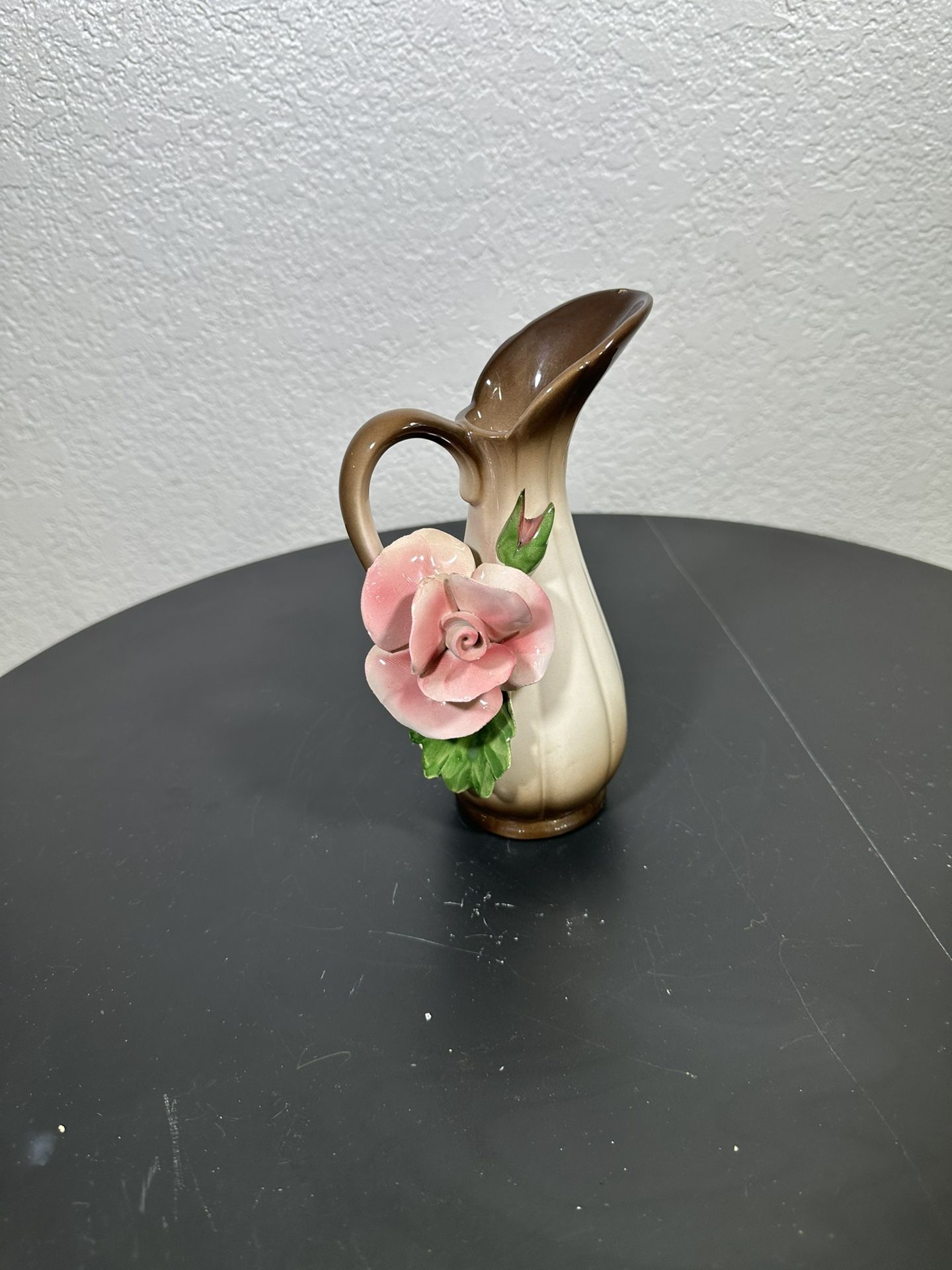 Nuova Capodimonte Flower Mini Vase Pitcher Porcelain Italy