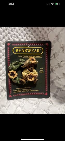 Boyd’s Bear Bearwear Brooch 1995