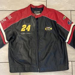  Vintage Jeff Gordon #24 Chase Authentics Wilson Leather Nextel Jacket 2XL