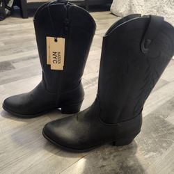 Girls Black Boots Size 3 Brand New With Tags 