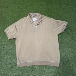 Green Knit Polo Shirt Size XL