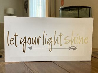 Gold & White Canvas Decor