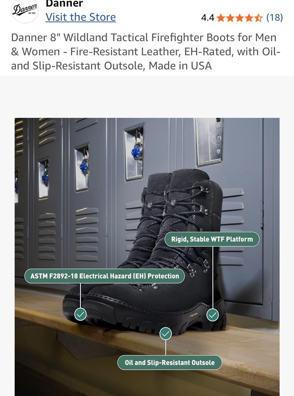 Danner Wildland Tactical Firefighter Boots