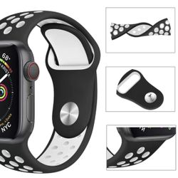Silicone Strap Suitable For Apple Iwatch 8/7 and Watches, Two-color Sports Strap, Soft Silicone