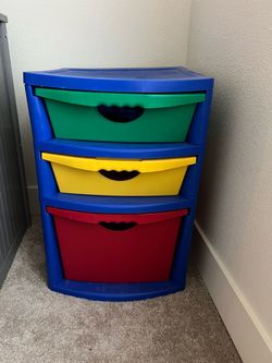 3-Drawer Plastic Storage Cart