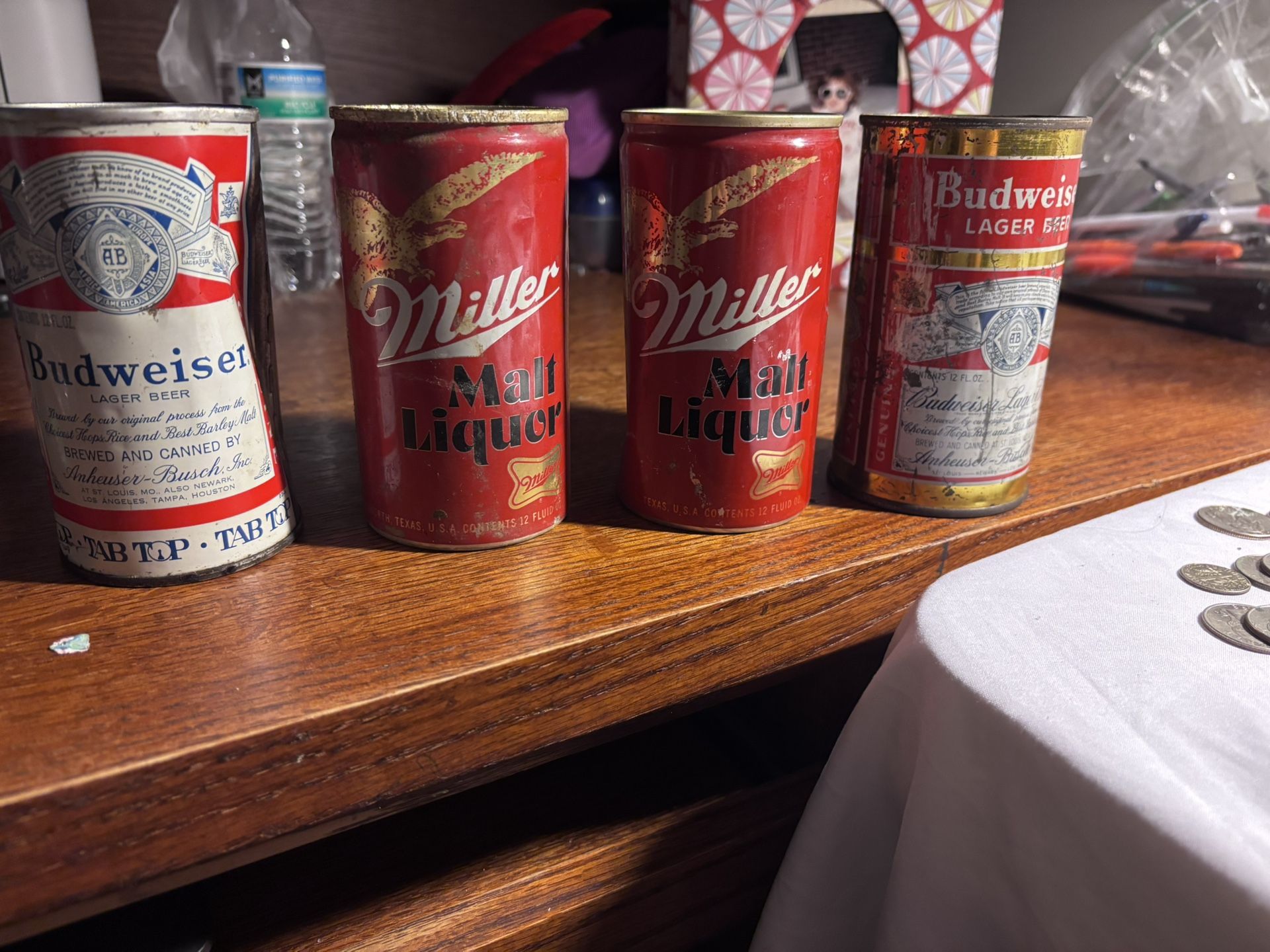 Vintage beer cans