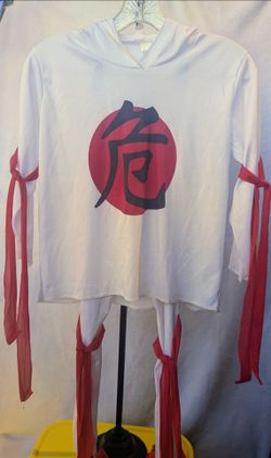White Warrior Ninja costume boys girls unisex Halloween costume size 8-10 kids