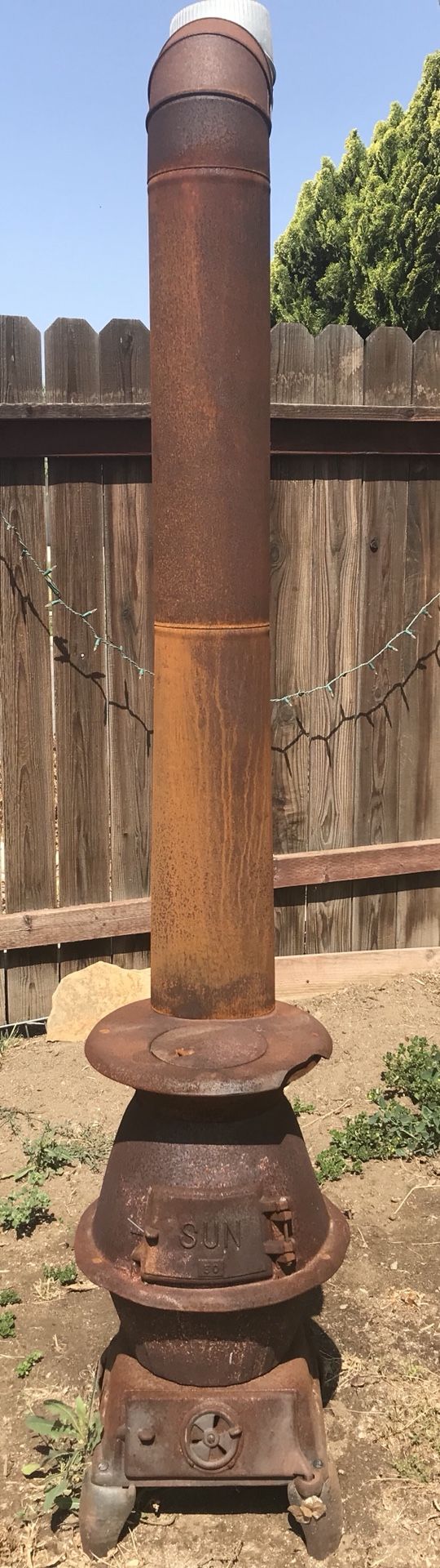 Sun 50 Antique Pot Belly Stove Wood Burning Stove