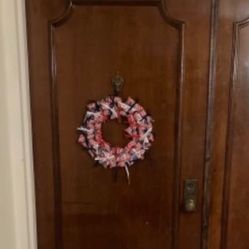 American Flag Pillow Door Wreath