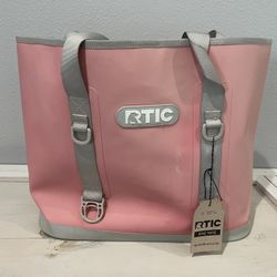 RTIC Large Beach Tote Bag Pink Rare Color Waterproof Lightly Used With Tags