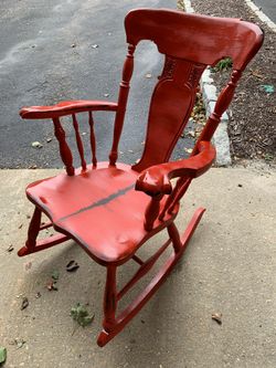 Distressed best sale rocking chair