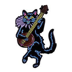 New Vintage Style Halloween Black Cat Pin