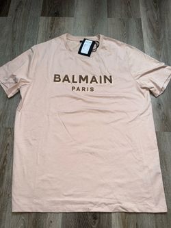 Balmain T Shirt Beige / Size: Medium/  100% AUTHENTIC