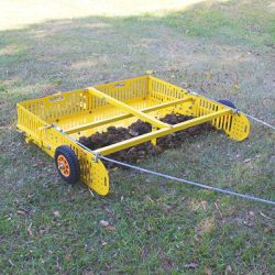 2-in-1 Manure Scoop & Small Trailer Scoop'N'Tow by Farm & Yard - Time-Saving Yard Sweeper for Horse Manure & Other Debris - Tow behind, Versatile & Ef