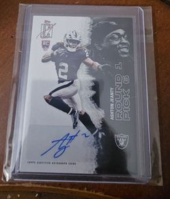 Las vegas Raiders Ashton Jeanty autographed rc
