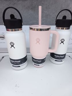 Hydro flask 32 oz wide mouth bottles and travel tumbler