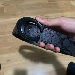 Coach Black Belt And Buckle