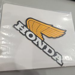 Vintage 1975 to 1984 Honda OEM-Fuel Tank Decal Mark/Orange ( 1 Logo)