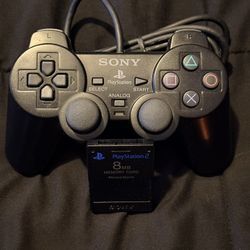 PlayStation 2 Controller W/ Memory Card