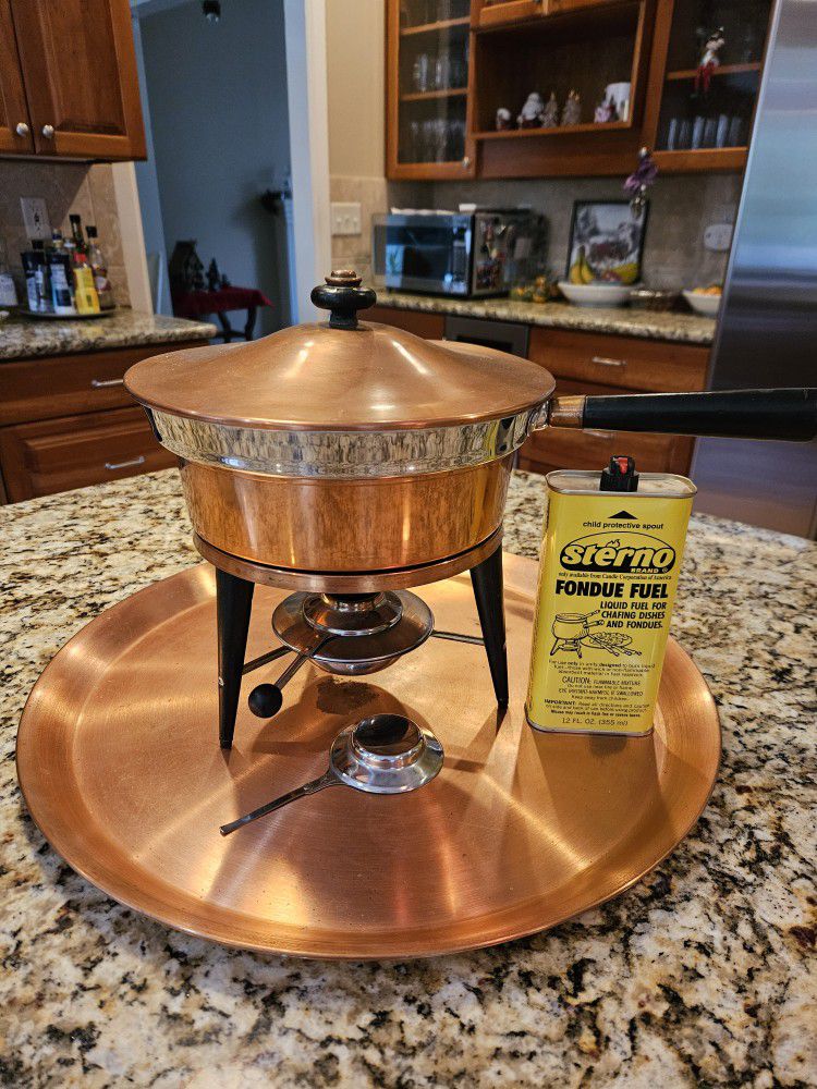 Vintage Copper Chafing/Fondue  Dish