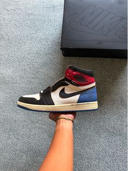 Jordan 1 Retro High Fragment x Union LA Varsity Red Sport Royal