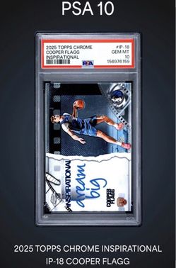 Rookie card psa 10 cooper Flagg