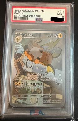 PSA 9 Raichu Illustration Rare 211/193 Pokemon Paldea Evolved