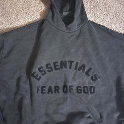 Fear of God Essentials Hoodie Jet Black