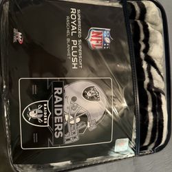 NFL Las Vegas Raiders Plush 60" by 80"  Raschel Blanket