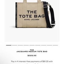 large “the tote bag” brand new !