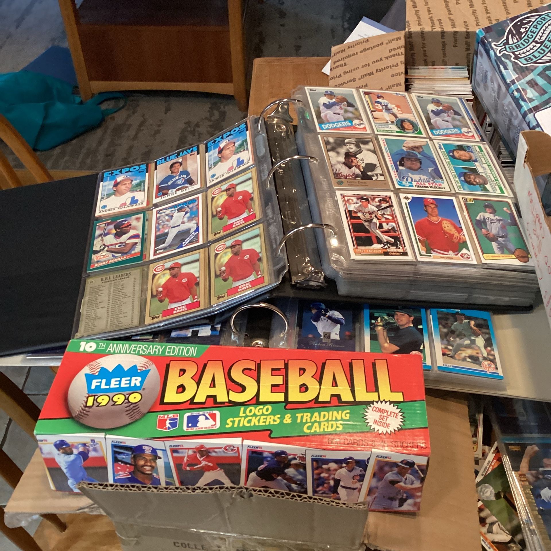 Baseball Cards Lot With Binders With Cards Sets Etc