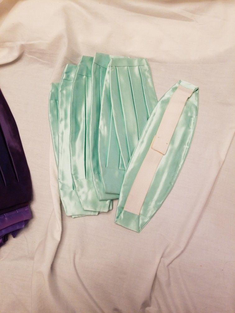 Mint Green Boys Cummerbund For Suits And Tuxedos