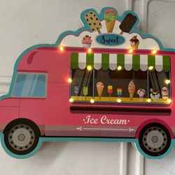 Light Up Decor Decoration Ice Cream Truck