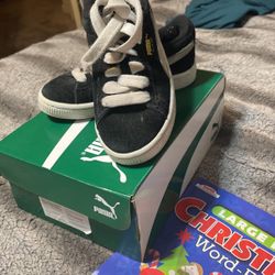 Puma 11 Toddler Black Suede 