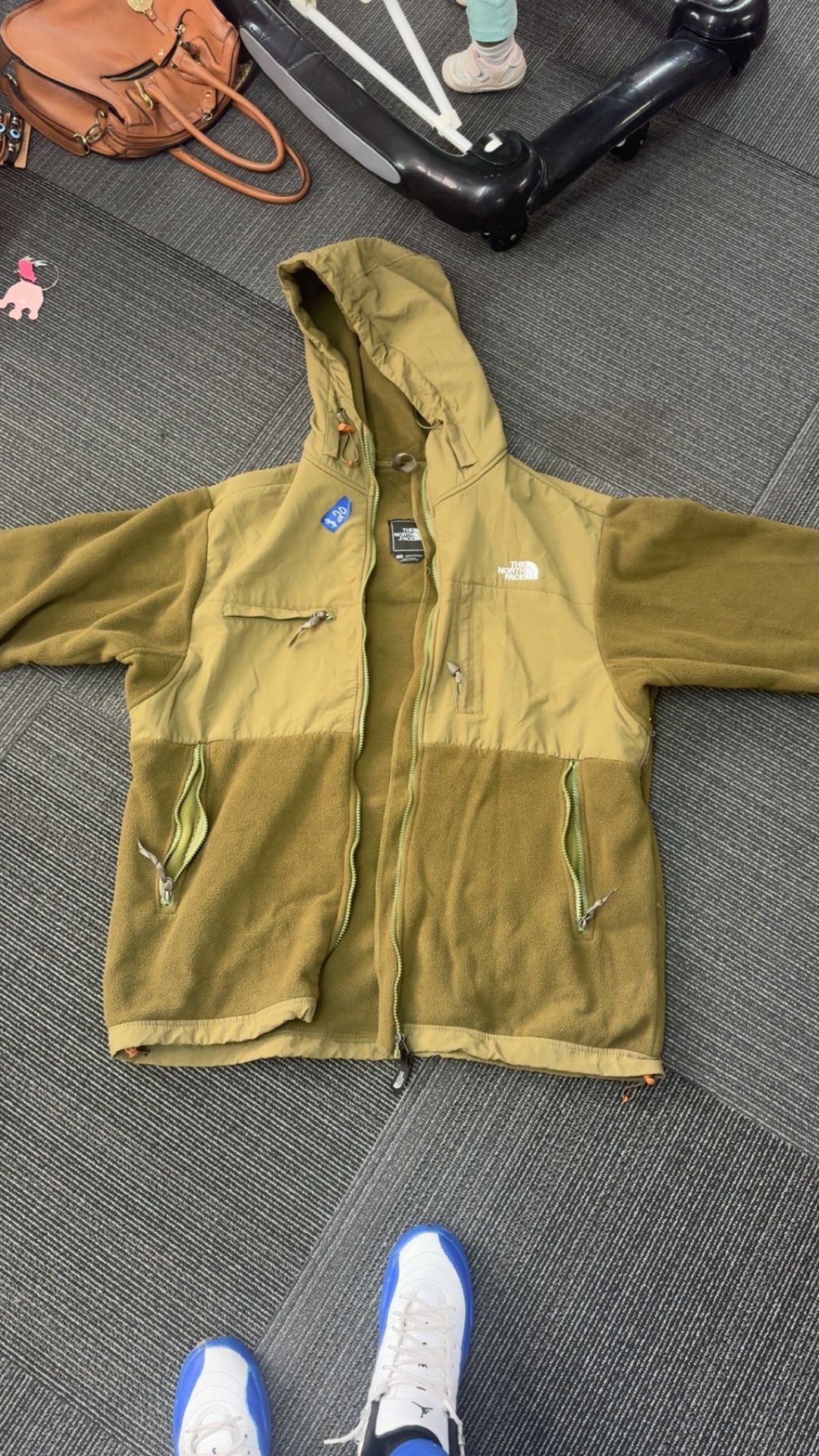 The North Face Men’s Size 2XL Retro Denali Fleece Jacket Full-Zip Navy/Green NEW