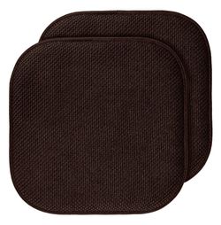 New 4 Four Black Faux Leather Foam Tuftef Chair Cushions