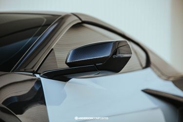 Carbon fiber replacement mirror covers for 2020-2024 Chevrolet C8 (PAIR)