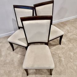 ✨ Set of 6 White Dining Chairs with Wood Legs — Stylish + Comfortable! ✨ 