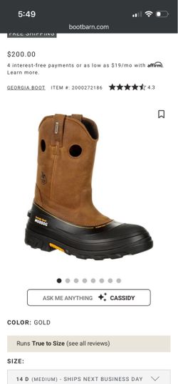 Steel toe boots men size 11
