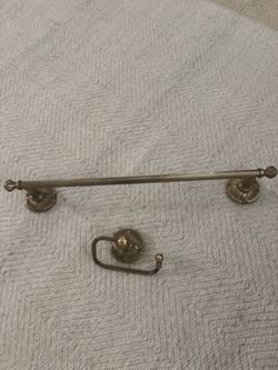 Antique Brass Towels Holder and toilet paper