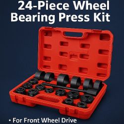 Orion Motor Tech 24pc Wheel Bearing Press Puller Kit – Universal FWD Tool Set – NEW / Open Box
