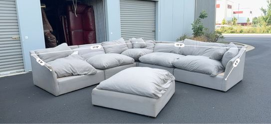 Large Oversized Modular Sectional + Ottoman – FREE Delivery