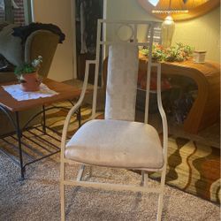 2 Cream Colored Chairs. 