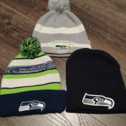 Three Seattle Seahawks Beanies.. Yes They Are Available