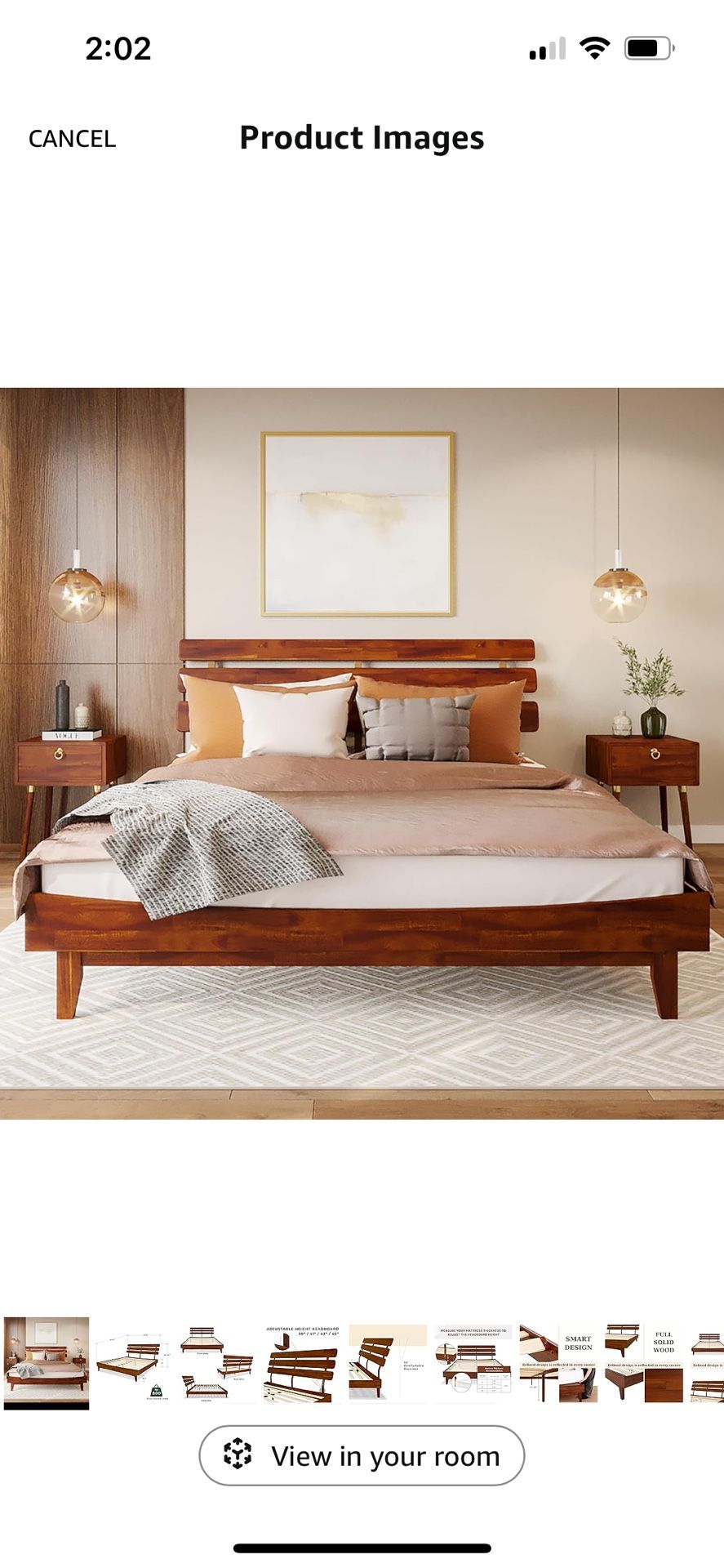 King Bed frame Wood
